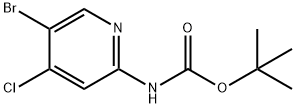 (5-Bromo-4-chloro-pyridin-2-yl)-carbamic acid tert-butyl ester Struktur