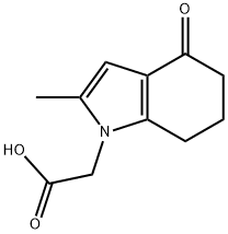 2-(2-METHYL-4-OXO-4,5,6,7-TETRAHYDRO-1H-INDOL-1-YL)ACETIC ACID Struktur