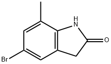 5-bromo-7-methyl-1,3-dihydroindol-2-one Struktur