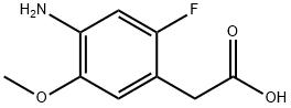 (4-Amino-2-fluoro-5-methoxy-phenyl)-acetic acid Struktur