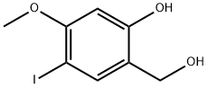 2-Hydroxymethyl-4-iodo-5-methoxy-phenol Struktur