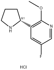 (R)-5-fluoro-2-methoxy-3-(pyrrolidin-2-yl)pyridine dihydrochloride Struktur