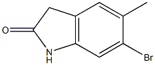 6-bromo-5-methyl-1,3-dihydroindol-2-one Struktur