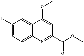 6-Fluoro-4-methoxy-quinoline-2-carboxylic acid methyl ester Struktur