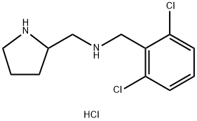 N-(2,6-DICHLOROBENZYL)-1-(PYRROLIDIN-2-YL)METHANAMINE HYDROCHLORIDE Struktur