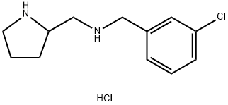 N-(3-CHLOROBENZYL)-1-(PYRROLIDIN-2-YL)METHANAMINE HYDROCHLORIDE Struktur