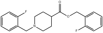 2-FLUOROBENZYL 1-(2-FLUOROBENZYL)PIPERIDINE-4-CARBOXYLATE Struktur