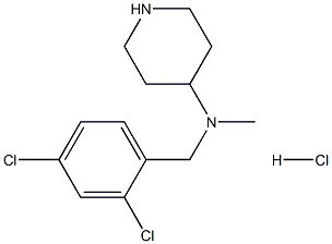 N-(2,4-DICHLOROBENZYL)-N-METHYLPIPERIDIN-4-AMINE HYDROCHLORIDE Struktur