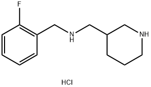 N-(2-FLUOROBENZYL)-1-(PIPERIDIN-3-YL)METHANAMINE HYDROCHLORIDE Struktur