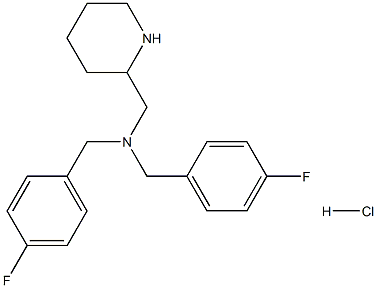 N,N-BIS(4-FLUOROBENZYL)-1-(PIPERIDIN-2-YL)METHANAMINE HYDROCHLORIDE Struktur