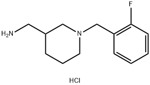 (1-(2-FLUOROBENZYL)PIPERIDIN-3-YL)METHANAMINE HYDROCHLORIDE Struktur