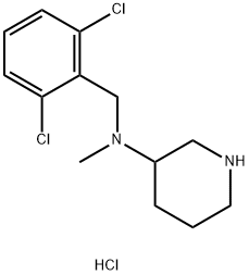 N-(2,6-DICHLOROBENZYL)-N-METHYLPIPERIDIN-3-AMINE HYDROCHLORIDE Struktur