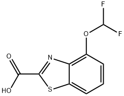 4-(difluoromethoxy)-1,3-benzothiazole-2-carboxylic acid Struktur