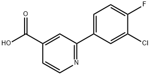 2-(3-CHLORO-4-FLUOROPHENYL)ISONICOTINIC ACID Struktur