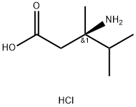 (R)-3-AMINO-3,4-DIMETHYLPENTANOIC ACID HYDROCHLORIDE Struktur