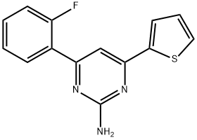 4-(2-fluorophenyl)-6-(thiophen-2-yl)pyrimidin-2-amine Struktur