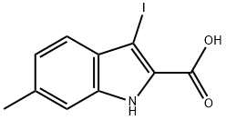 3-Iodo-6-methyl-1H-indole-2-carboxylic acid Struktur