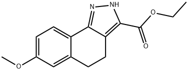 ethyl 7-methoxy-2H,4H,5H-benzo[g]indazole-3-carboxylate Struktur