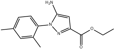 ethyl 5-amino-1-(2,4-dimethylphenyl)-1H-pyrazole-3-carboxylate Struktur