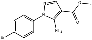 methyl 5-amino-1-(4-bromophenyl)-1H-pyrazole-4-carboxylate Struktur