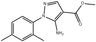 methyl 5-amino-1-(2,4-dimethylphenyl)-1H-pyrazole-4-carboxylate Struktur