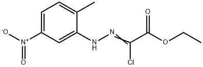 ethyl (2Z)-2-chloro-2-[2-(2-methyl-5-nitrophenyl)hydrazin-1-ylidene]acetate Struktur