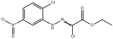 ethyl (2Z)-2-chloro-2-[2-(2-chloro-5-nitrophenyl)hydrazin-1-ylidene]acetate Struktur