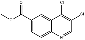 3,4-Dichloro-quinoline-6-carboxylic acid methyl ester Struktur