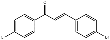 (E)-3-(4-bromophenyl)-1-(4-chlorophenyl)prop-2-en-1-one Struktur