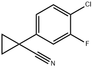 1-(4-CHLORO-3-FLUOROPHENYL)CYCLOPROPANE-1-CARBONITRILE Struktur