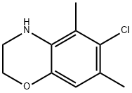 6-chloro-5,7-dimethyl-3,4-dihydro-2H-1,4-benzoxazine Struktur