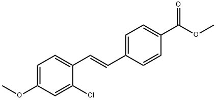 (E)-methyl 4-(2-chloro-4-methoxystyryl)benzoate Struktur