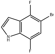 5-BROMO-4,7-DIFLUORO-1H-INDOLE Struktur