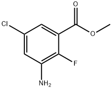 3-Amino-5-chloro-2-fluoro-benzoic acid methyl ester Struktur