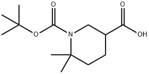 1-(TERT-BUTOXYCARBONYL)-6,6-DIMETHYLPIPERIDINE-3-CARBOXYLIC ACID Struktur