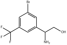 2-AMINO-2-[3-BROMO-5-(TRIFLUOROMETHYL)PHENYL]ETHAN-1-OL Struktur