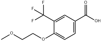 4-(2-Methoxyethoxy)-3-(trifluoromethyl)benzoic acid Struktur