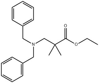 3-DIBENZYLAMINO-2,2-DIMETHYL-PROPIONIC ACID ETHYL ESTER Struktur