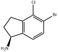 (1S)-5-BROMO-4-CHLOROINDANYLAMINE Struktur