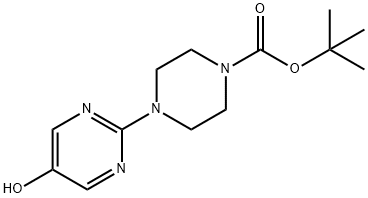 tert-Butyl 4-(5-hydroxypyrimidin-2-yl)piperazine-1-carboxylate Struktur