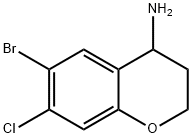 6-BROMO-7-CHLORO-3,4-DIHYDRO-2H-1-BENZOPYRAN-4-AMINE Struktur