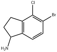 5-BROMO-4-CHLORO-2,3-DIHYDRO-1H-INDEN-1-AMINE Struktur