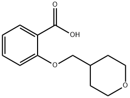 2-(Oxan-4-ylmethoxy)benzoic acid Struktur