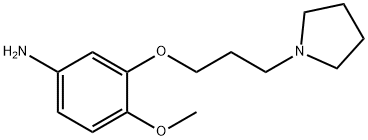 Benzenamine, 4-methoxy-3-[3-(1-pyrrolidinyl)propoxy]- Struktur