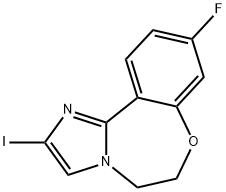 9-FLUORO-2-IODO-5,6-DIHYDROBENZO[F]IMIDAZO[1,2-D][1,4]OXAZEPINE Struktur