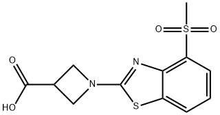 1-[4-(methylsulfonyl)-1,3-benzothiazol-2-yl]azetidine-3-carboxylic acid Struktur