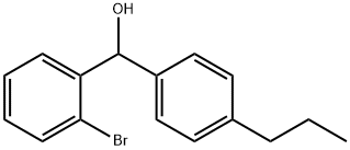 (2-BROMOPHENYL)(4-PROPYLPHENYL)METHANOL Struktur