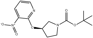 (R)-tert-Butyl 3-(3-nitropyridin-2-yloxy)pyrrolidine-1-carboxylate Struktur