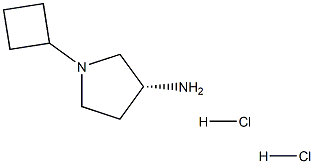 (R)-1-Cyclobutylpyrrolidin-3-amine dihydrochloride Struktur