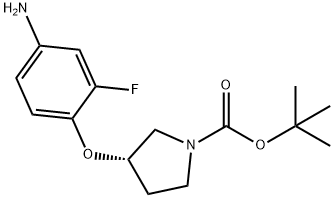 (S)-tert-Butyl 3-(4-amino-2-fluorophenoxy)pyrrolidine-1-carboxylate Struktur